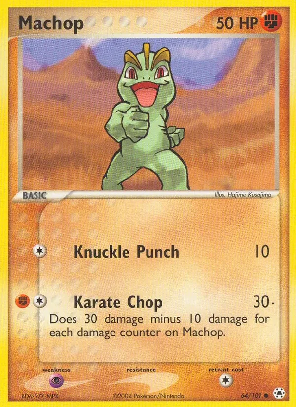 Machop 64/101 Hidden Legends Pokémon Karte