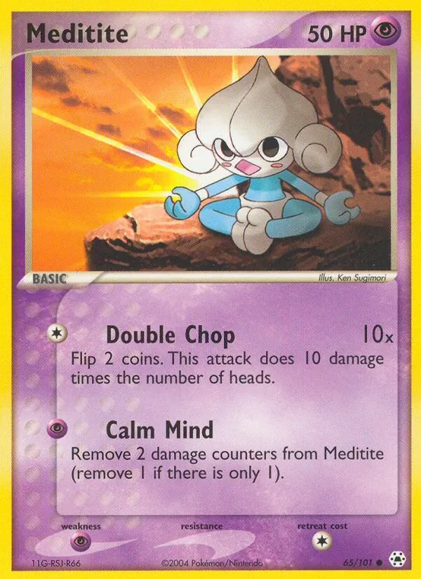 Meditite 65/101 Hidden Legends Pokémon card