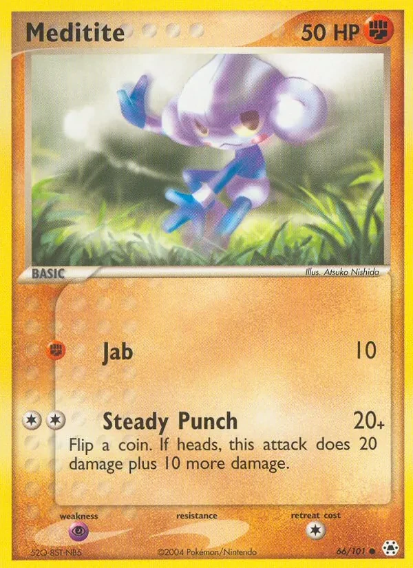 Meditite 66/101 Hidden Legends Pokémon card