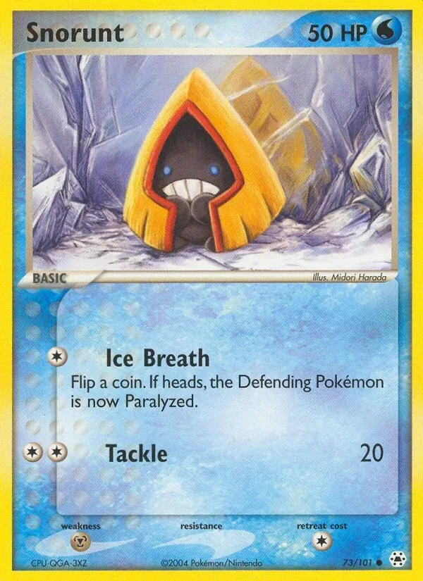 Snorunt 73/101 Hidden Legends Pokémon card