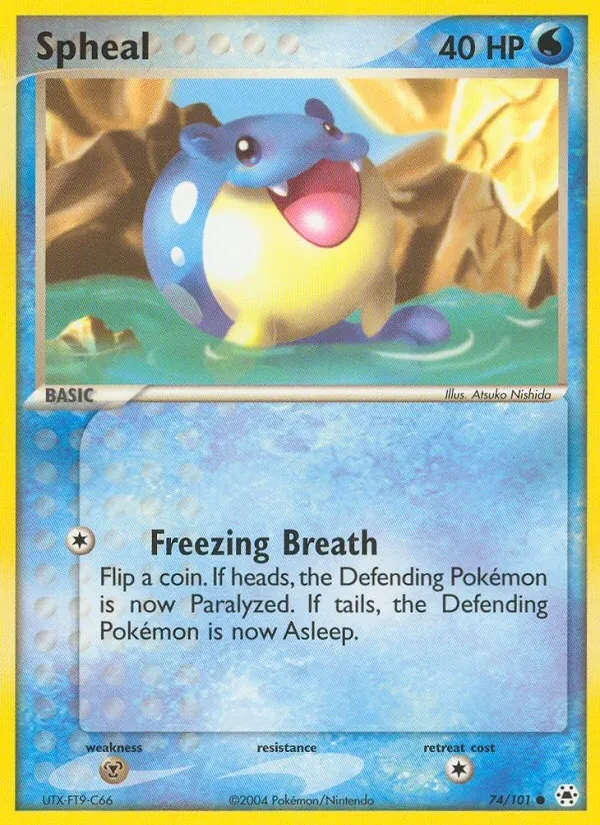 Spheal 74/101 Hidden Legends Pokémon card