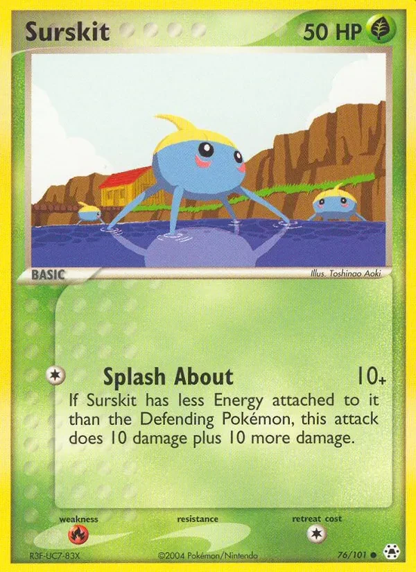 Surskit 76/101 Hidden Legends Pokémon card