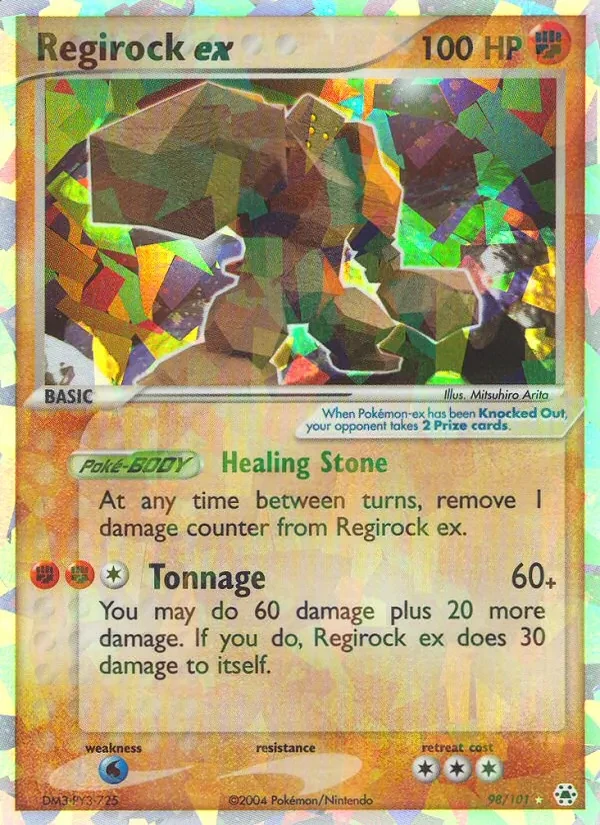 Regirock ex 98/101 Hidden Legends Pokémon card
