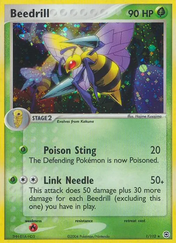 Beedrill 1/112 FireRed & LeafGreen Pokémon card
