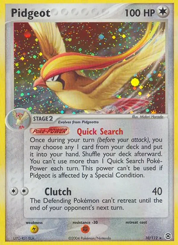 Pidgeot 10/112 FireRed & LeafGreen Pokémon card
