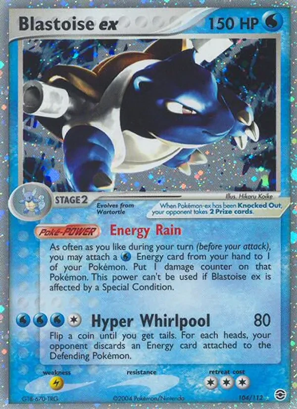 Blastoise ex 104/112 FireRed & LeafGreen Pokémon Karte