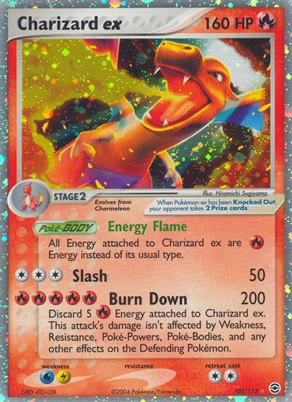 Charizard ex 105/112 FireRed & LeafGreen Pokémon card