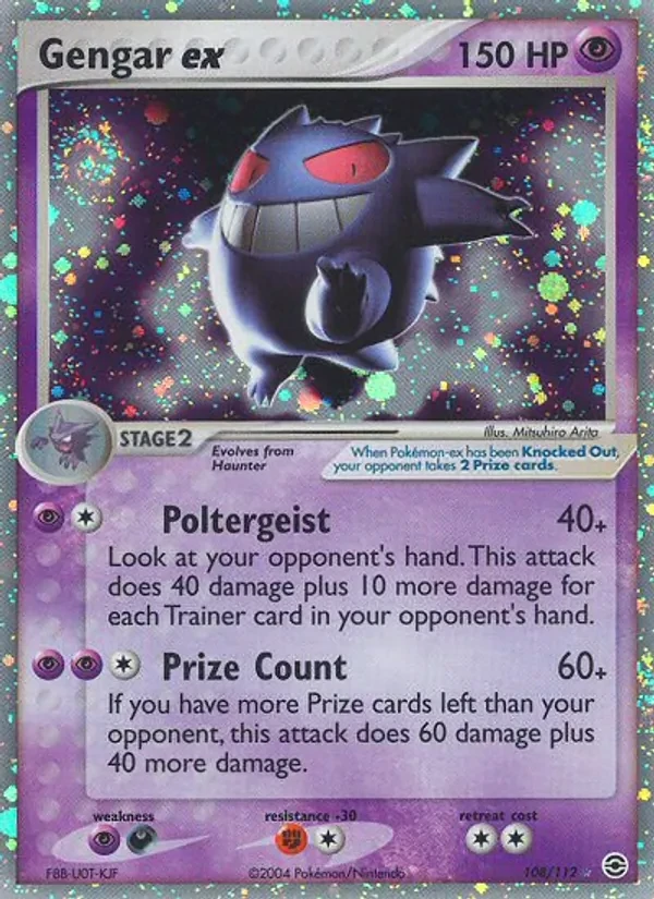 Gengar ex 108/112 FireRed & LeafGreen Pokémon card