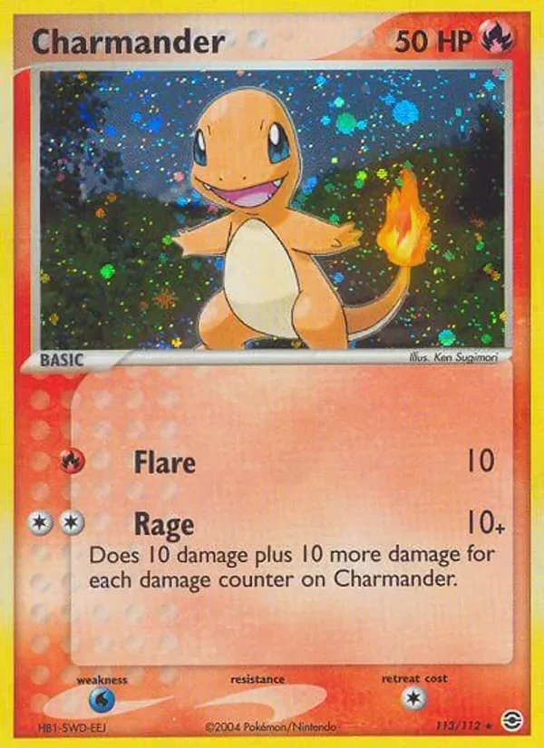 Charmander 113/112 FireRed & LeafGreen Pokémon card