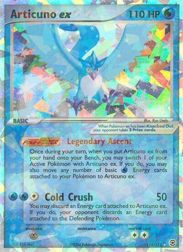 Articuno ex 114/112 FireRed & LeafGreen Pokémon card