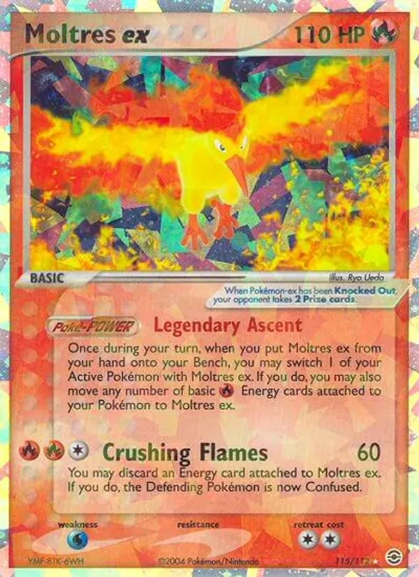 Moltres ex 115/112 FireRed & LeafGreen Pokémon card