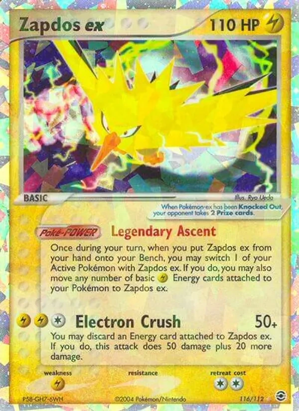 Zapdos ex 116/112 FireRed & LeafGreen Pokémon card