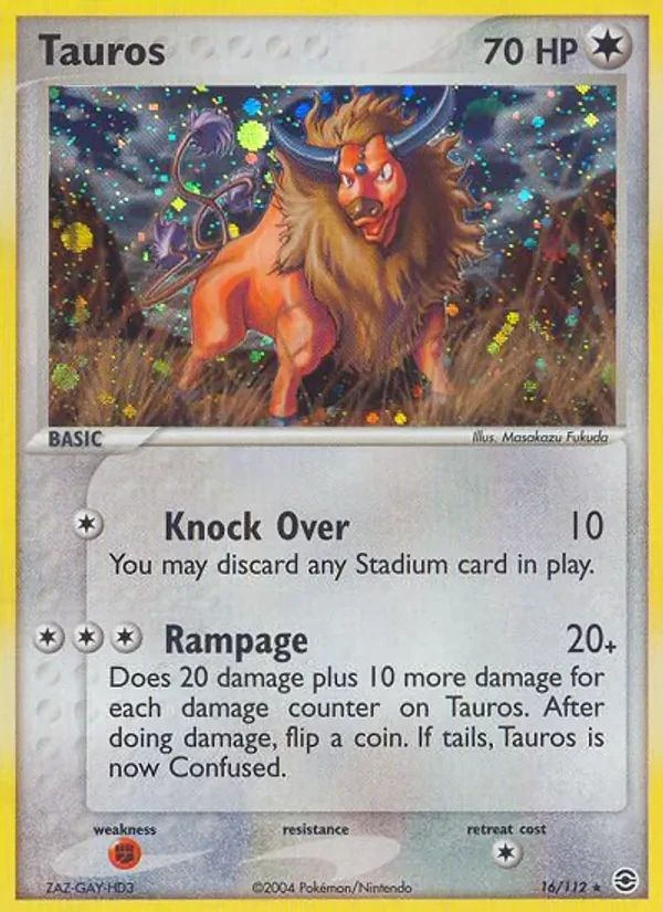 Tauros 16/112 FireRed & LeafGreen Pokémon card