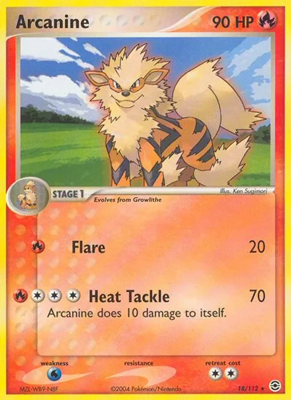 Arcanine 18/112 FireRed & LeafGreen Pokémon card