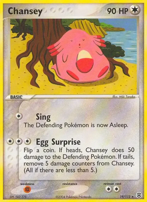Chansey 19/112 FireRed & LeafGreen Pokémon card