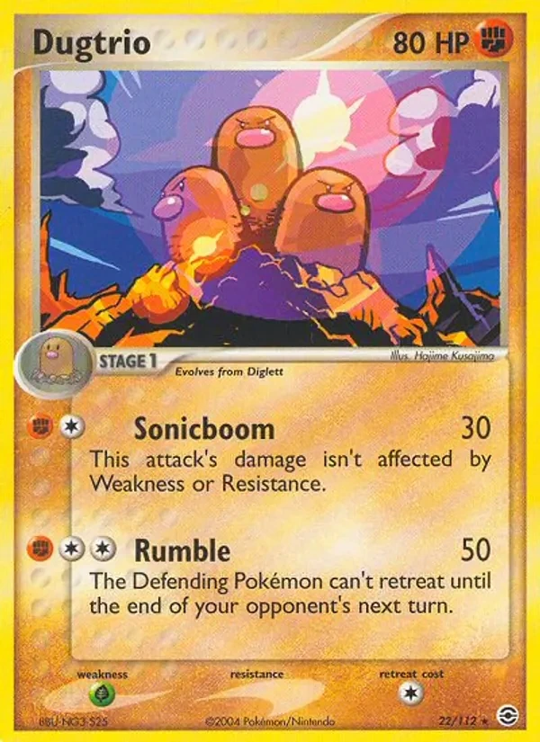 Dugtrio 22/112 FireRed & LeafGreen Pokémon card