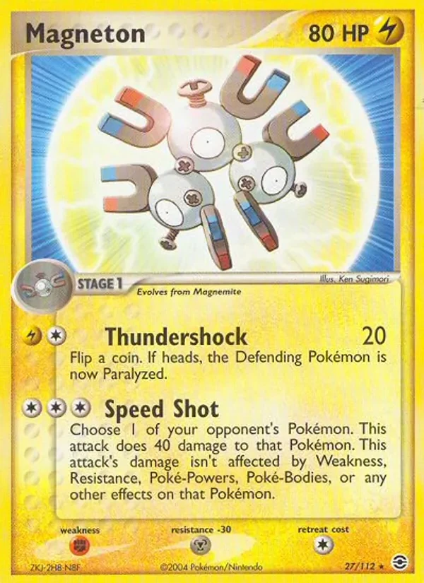Magneton 27/112 FireRed & LeafGreen Pokémon card