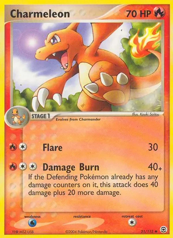 Charmeleon 31/112 FireRed & LeafGreen Pokémon card