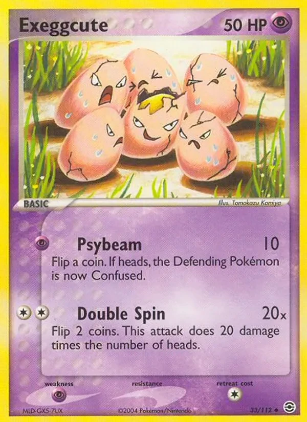 Exeggcute 33/112 FireRed & LeafGreen Pokémon Karte