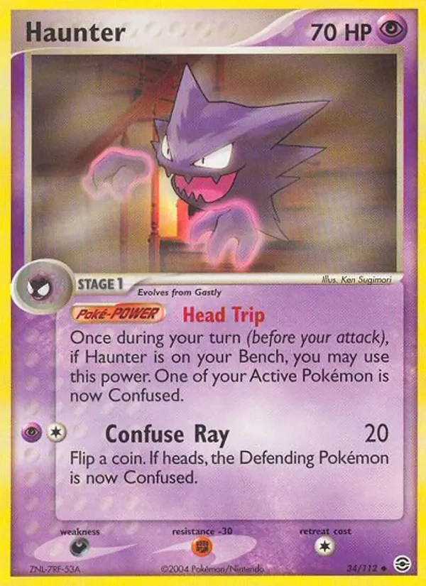 Haunter 34/112 FireRed & LeafGreen Pokémon card