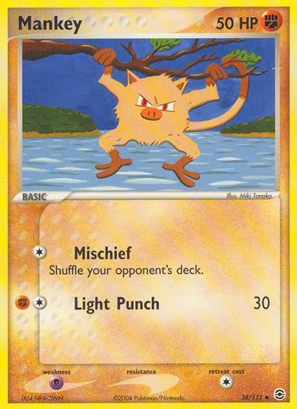 Mankey 38/112 FireRed & LeafGreen Pokémon card