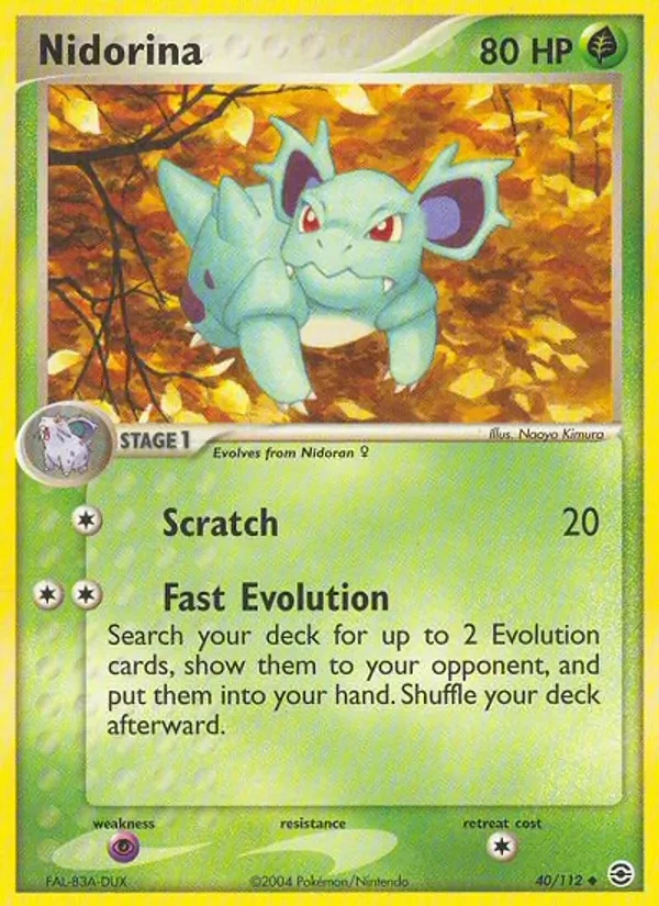 Nidorina 40/112 FireRed & LeafGreen Pokémon card