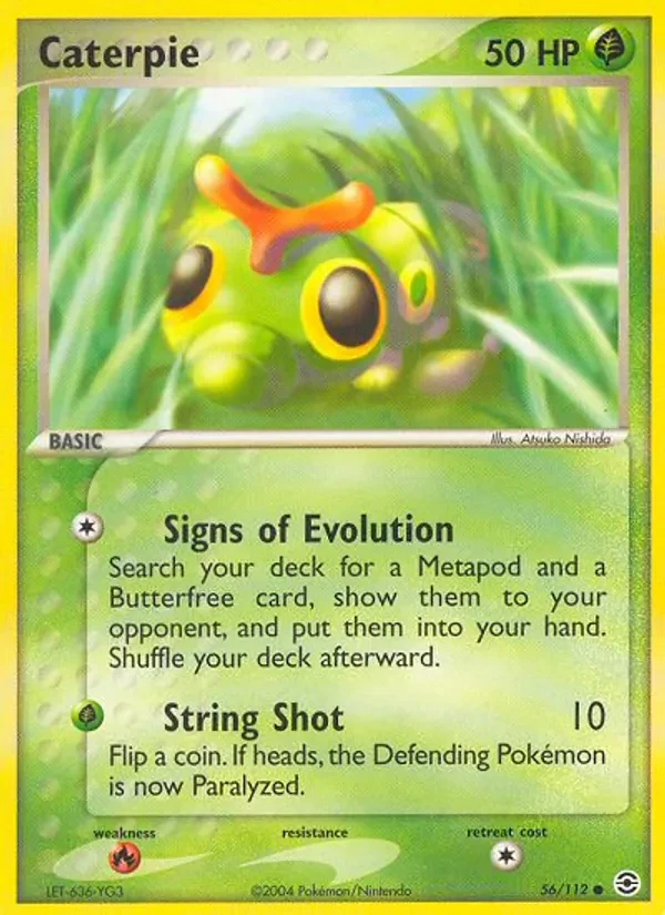 Caterpie 56/112 FireRed & LeafGreen Pokémon card