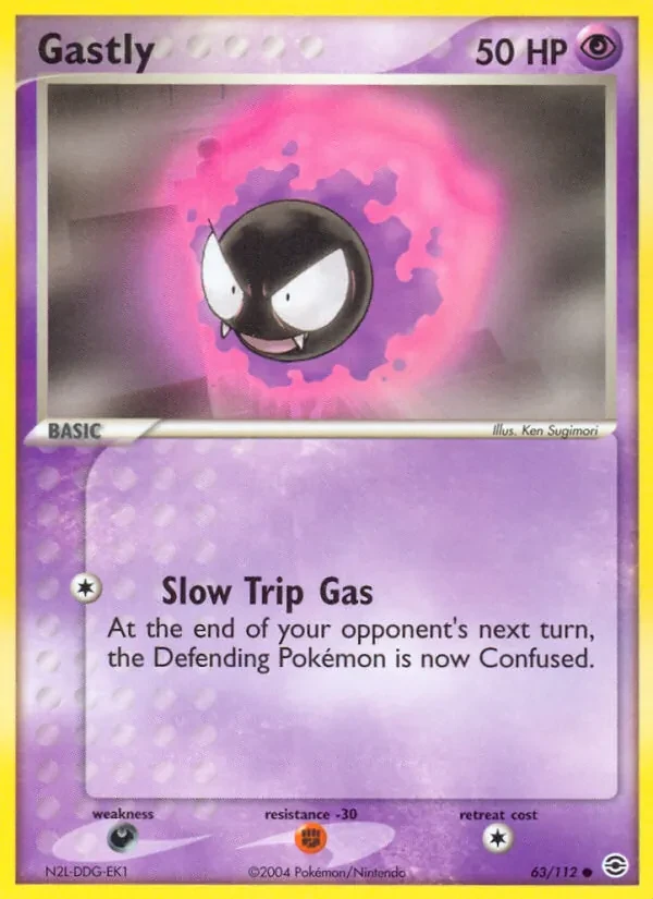 Gastly 63/112 FireRed & LeafGreen Pokémon card
