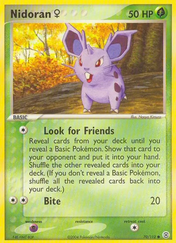 Nidoran♀ 70/112 FireRed & LeafGreen Pokémon card