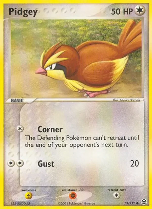 Pidgey 73/112 FireRed & LeafGreen Pokémon card