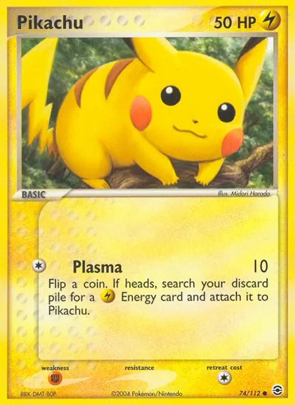 Pikachu 74/112 FireRed & LeafGreen Pokémon card