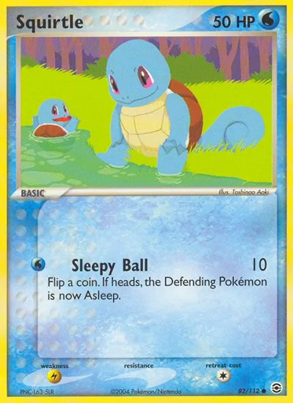 Squirtle 82/112 FireRed & LeafGreen Pokémon card
