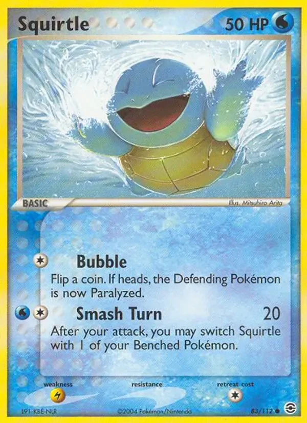 Squirtle 83/112 FireRed & LeafGreen Pokémon card