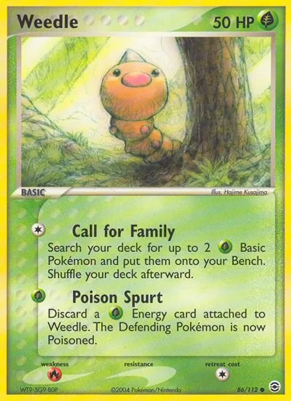 Weedle 86/112 FireRed & LeafGreen Pokémon card