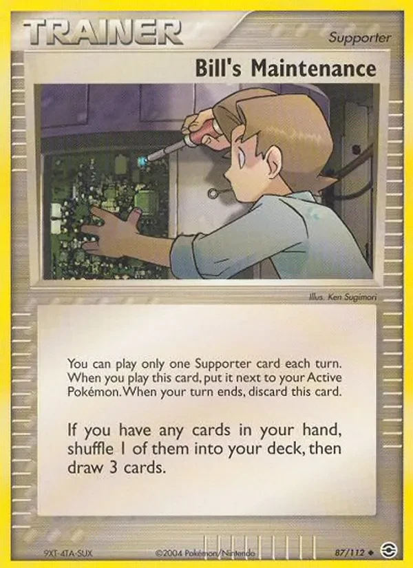 Bill's Maintenance 87/112 FireRed & LeafGreen Pokémon card