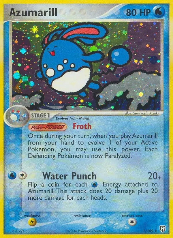 Azumarill 1/109 Team Rocket Returns Pokémon card