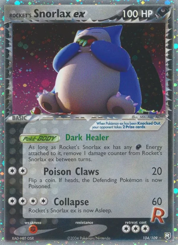 Rocket's Snorlax ex 104/109 Team Rocket Returns Pokémon card