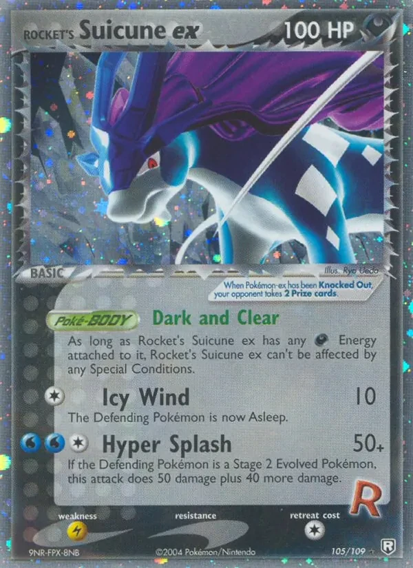 Rocket's Suicune ex 105/109 Team Rocket Returns Pokémon card