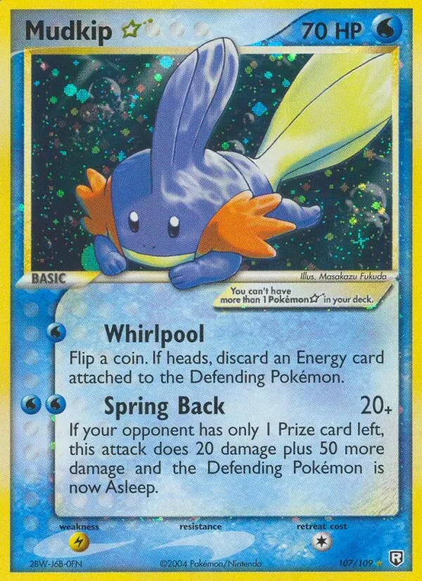 Mudkip ☆ 107/109 Team Rocket Returns Pokémon card