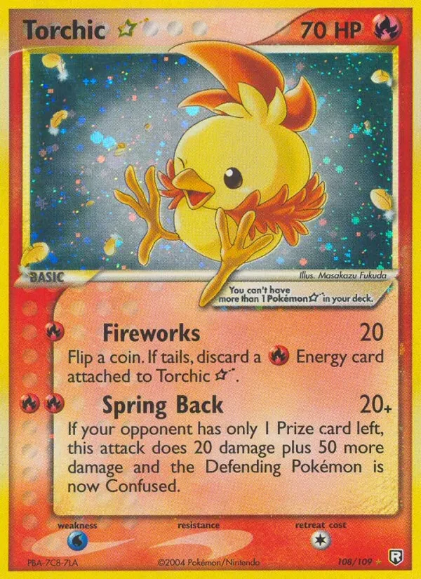 Torchic ☆ 108/109 Team Rocket Returns Pokémon card