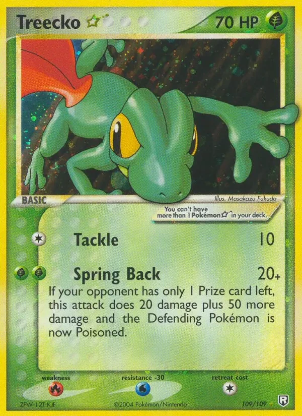 Treecko ☆ 109/109 Team Rocket Returns Pokémon Karte