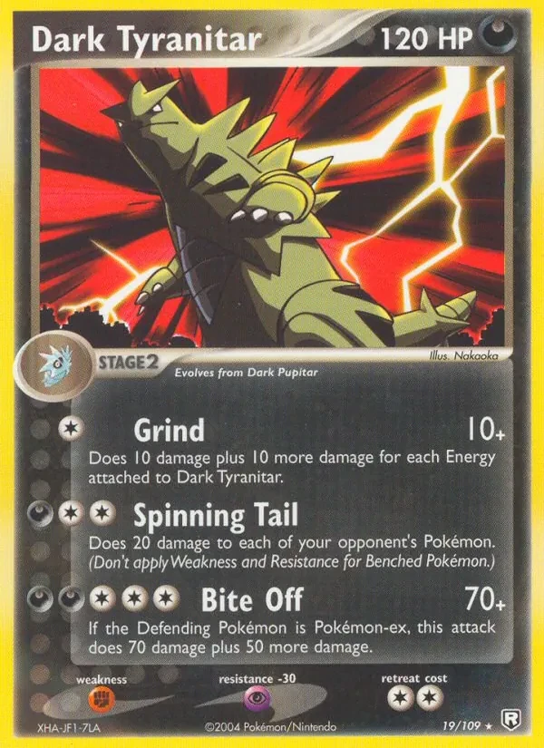 Dark Tyranitar 19/109 Team Rocket Returns Pokémon card
