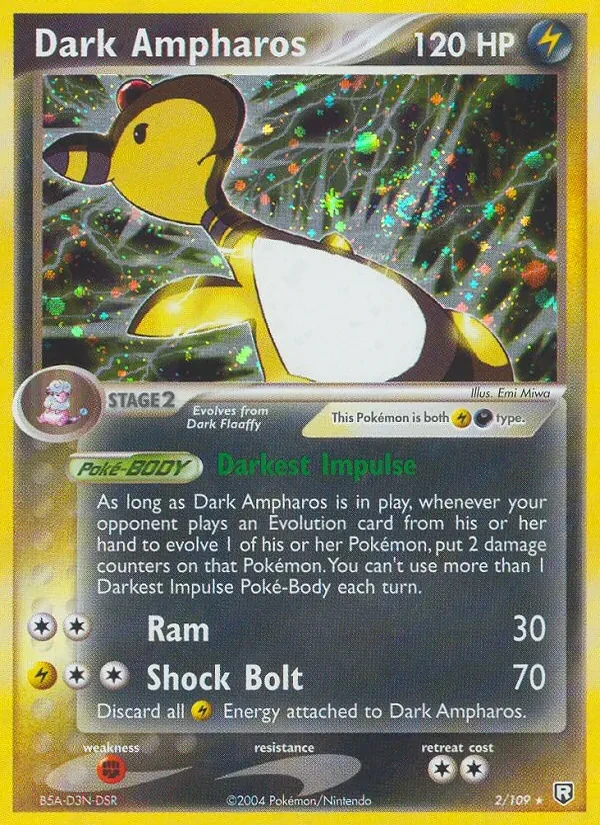 Dark Ampharos 2/109 Team Rocket Returns Pokémon card