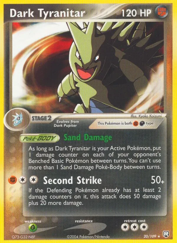 Dark Tyranitar 20/109 Team Rocket Returns Pokémon card