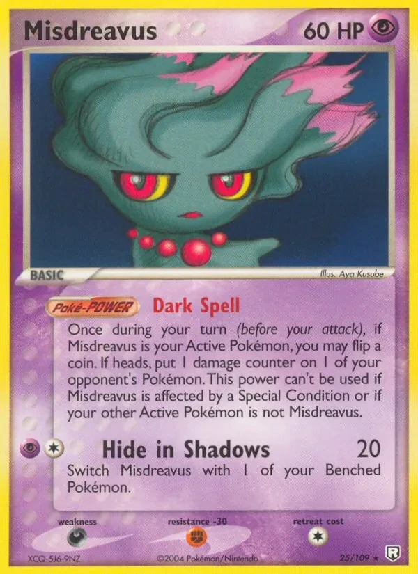 Misdreavus 25/109 Team Rocket Returns Pokémon card