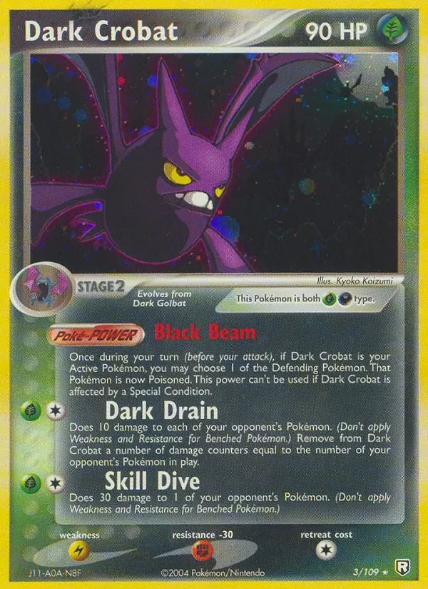 Dark Crobat 3/109 Team Rocket Returns Pokémon card