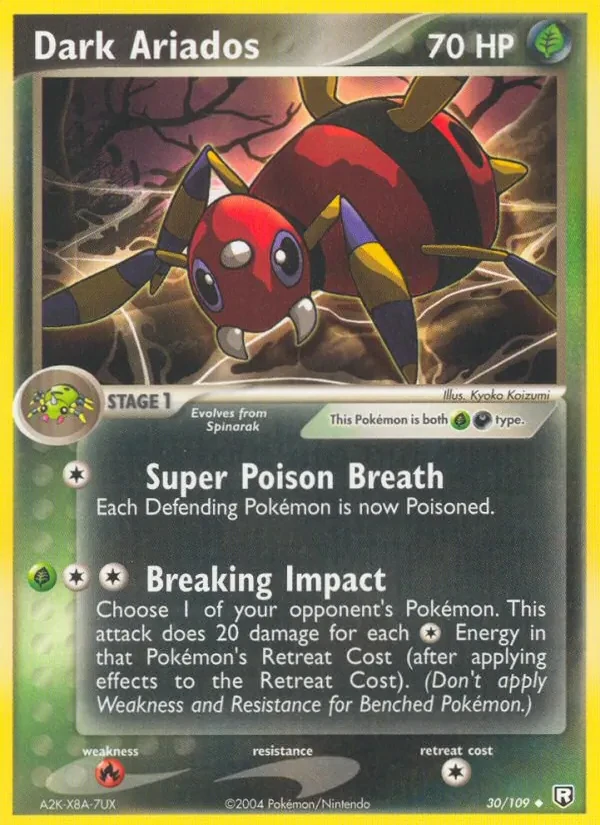 Dark Ariados 30/109 Team Rocket Returns Pokémon card