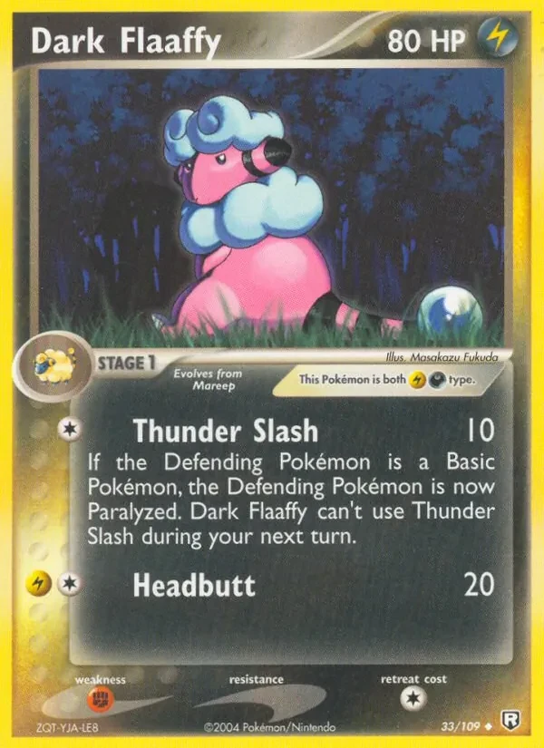 Dark Flaaffy 33/109 Team Rocket Returns Pokémon card