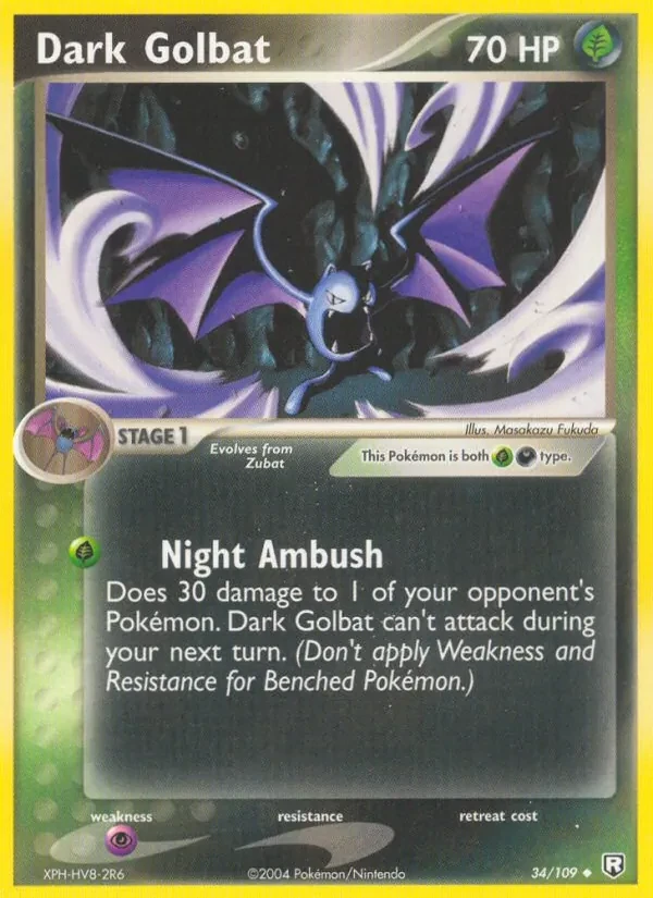 Dark Golbat 34/109 Team Rocket Returns Pokémon card