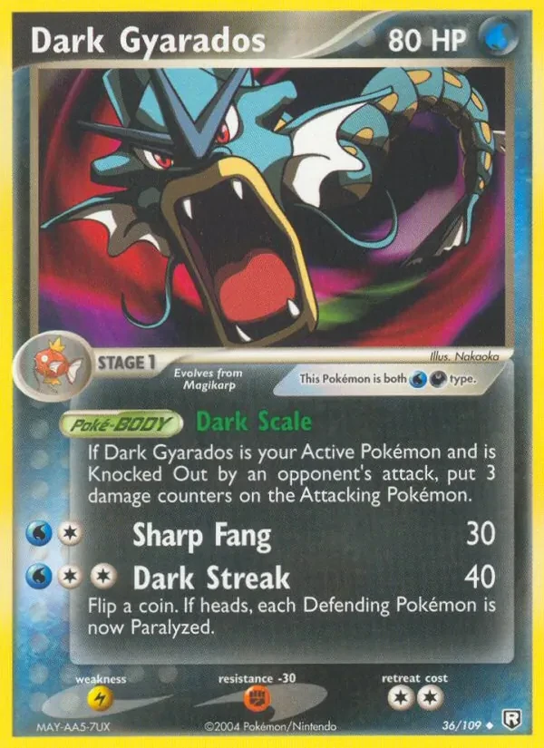Dark Gyarados 36/109 Team Rocket Returns Pokémon card